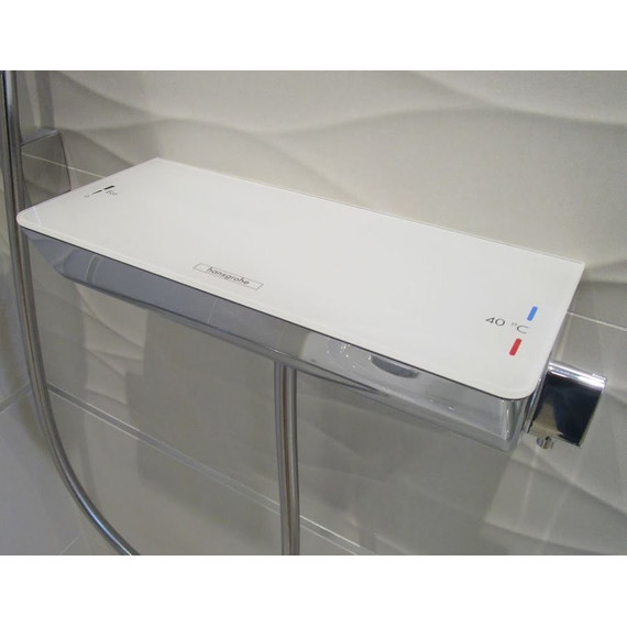 Смеситель для душа с термостатом Hansgrohe Ecostat Select 13161400, белый/хром - фото 7