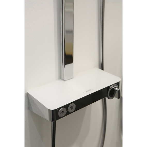 Душевая стойка с термостатом Hansgrohe Raindance Select E 300 2jet Showerpipe 27126400, белый/хром - фото 2