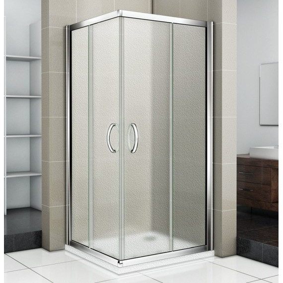 Душевое ограждение Bas Infinity CR-80-G-CH 80х80 см, хром/матовое - фото 