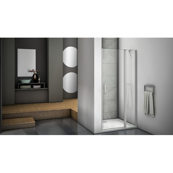 Душевая дверь Bas Mokka WTW-130-C-WE 130 см алюминий/прозрачное - фото 5