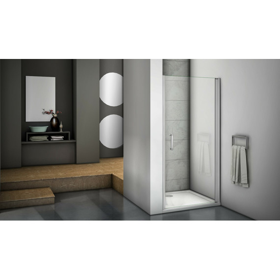 Душевая дверь Bas Mokka DR-80-C-WE 80 см алюминий/прозрачное - фото 5