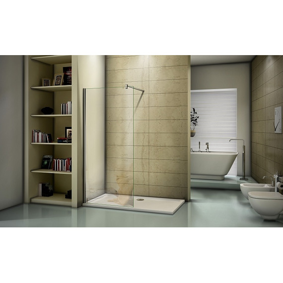 Душевая перегородка Bas Walk In SP-110-C-CH 110 см хром/прозрачное - фото 2