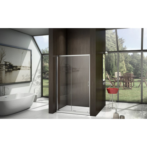 Душевая дверь Bas Latte WTW-120-C-WE 120 см алюминий/прозрачное - фото 4