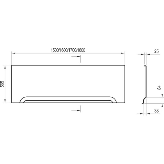 Панель фронтальная для ванны Ravak Domino A U 150 см CZ001P0A00 - фото, картинка 3 Панель фронтальная для ванны Ravak Domino A U 150 см CZ001P0A00 - фото 3