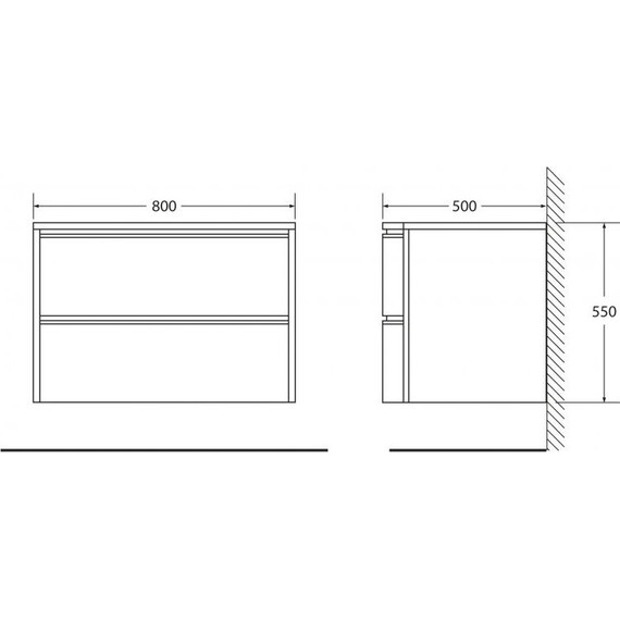 Тумба подвесная с раковиной BelBagno PROSPERO 80 см BB800DVC/MO, мятный - фото 8