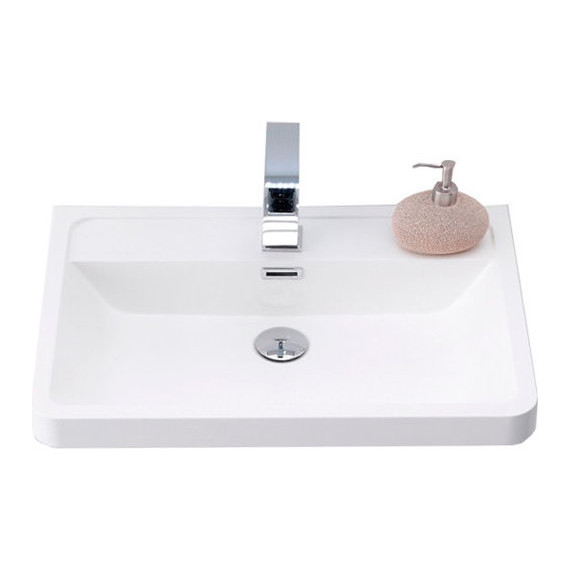 Тумба подвесная с раковиной BelBagno ANCONA-N-600-2C-SO-BL 60 см, белый, Цвет фасада: Bianco Lucido - фото 5