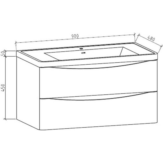 Тумба подвесная с раковиной BelBagno ANCONA-N-900-2C-SO-BL 90 см, белый - фото 5