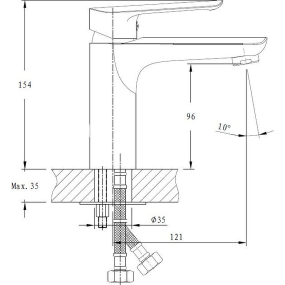 Набор смесителей 3 в 1 для ванны с длинным изливом Imprese Blanice - фото 5