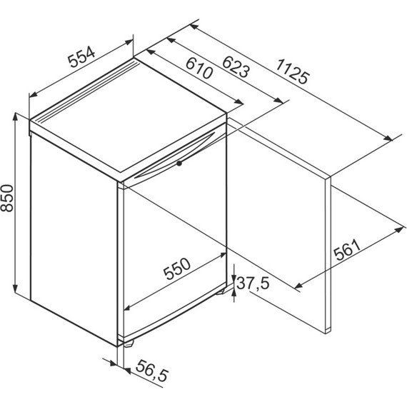 Однокамерный холодильник Liebherr T 1504 - фото 3