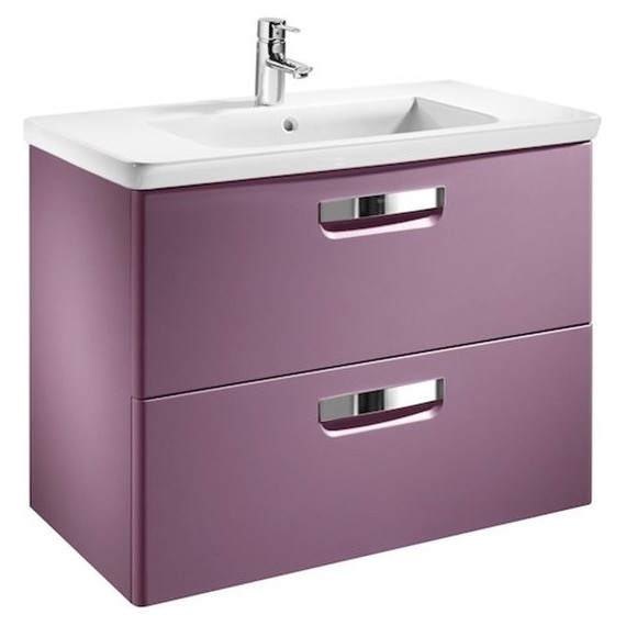 Тумба подвесная с раковиной Roca Gap 60 см ZRU9302742, фиолетовый - фото 