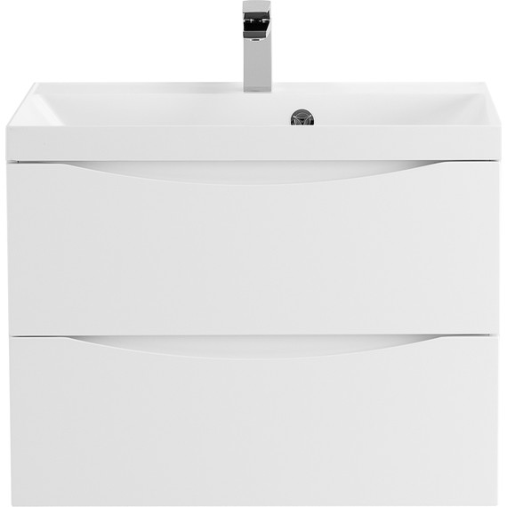 Тумба подвесная с раковиной BelBagno MARINO-600-2C-SO-BO-P 60 см, Bianco Opaco - фото 