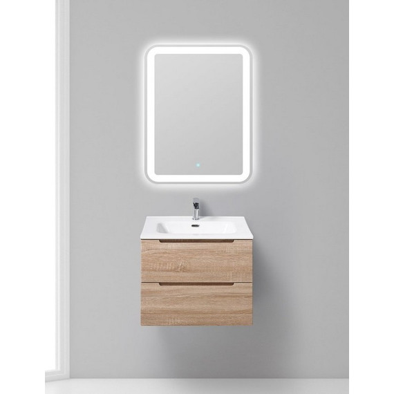 Тумба подвесная с раковиной BelBagno ETNA-600-2C-SO-WO-P 60 см, Rovere Bianco, Цвет фасада: Rovere Bianco - фото, картинка 2 Тумба подвесная с раковиной BelBagno ETNA-600-2C-SO-WO-P 60 см, Rovere Bianco, Цвет фасада: Rovere Bianco - фото 2