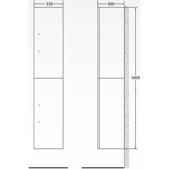 Пенал подвесной BelBagno AURORA-1600-2A-SC-PB-P-R 35 см, правый, Pietra Bianca - фото, картинка 5 Пенал подвесной BelBagno AURORA-1600-2A-SC-PB-P-R 35 см, правый, Pietra Bianca - фото 5