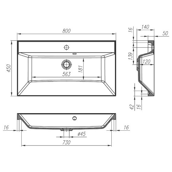 Тумба подвесная с раковиной BelBagno AURORA-800-2C-SO-BL 80 см, Bianco Lucido, Цвет фасада: Bianco Lucido - фото 7