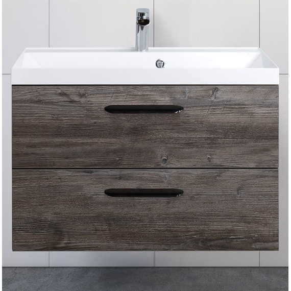 Тумба подвесная с раковиной BelBagno AURORA-800-2C-SO-PP 80 см, Pino Pasadena, Цвет фасада: Pino Pasadena - фото 