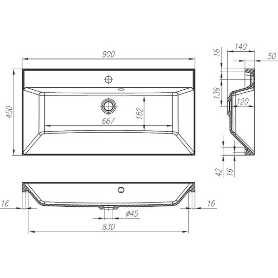 Тумба подвесная с раковиной BelBagno AURORA-900-2C-SO-BO 90 см, Bianco Opaco, Цвет фасада: Bianco Opaco - фото 10