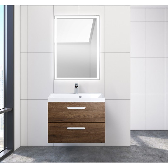 Тумба подвесная с раковиной BelBagno AURORA-700-2C-SO-RT 70 см, Rovere Tabacco, Цвет фасада: Rovere Tabacco - фото, картинка 2 Тумба подвесная с раковиной BelBagno AURORA-700-2C-SO-RT 70 см, Rovere Tabacco, Цвет фасада: Rovere Tabacco - фото 2