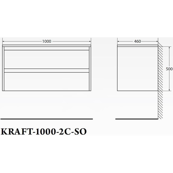 Тумба подвесная с раковиной BelBagno KRAFT-1000-2C-SO-RGB 100 см, Rovere Galifax Bianco - фото 4