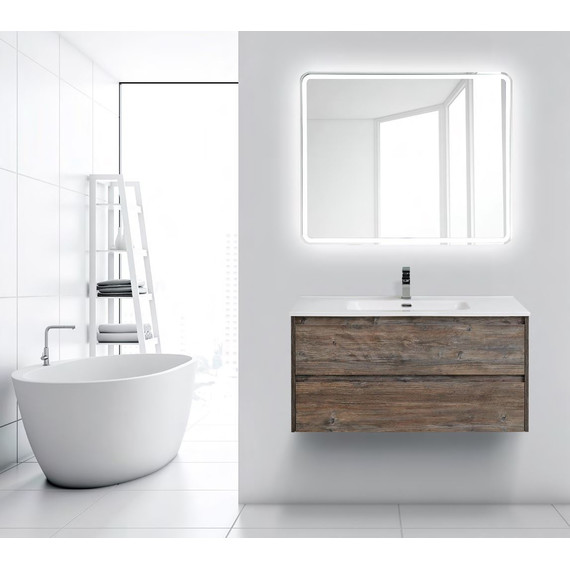Тумба подвесная с раковиной BelBagno KRAFT-1000-2C-SO-PP 100 см, Pino Pasadena - фото 2