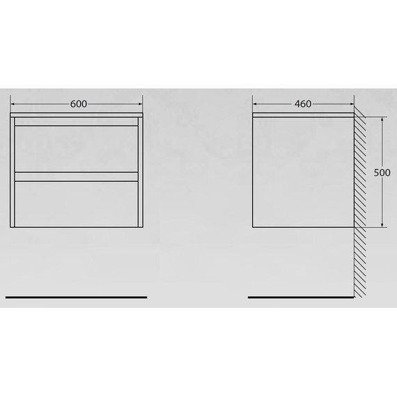 Тумба подвесная с раковиной BelBagno KRAFT-600-2C-SO-RGB 60 см, Rovere Galifax Bianco, Цвет фасада: Rovere Galifax Bianco - фото, картинка 4 Тумба подвесная с раковиной BelBagno KRAFT-600-2C-SO-RGB 60 см, Rovere Galifax Bianco, Цвет фасада: Rovere Galifax Bianco - фото 4