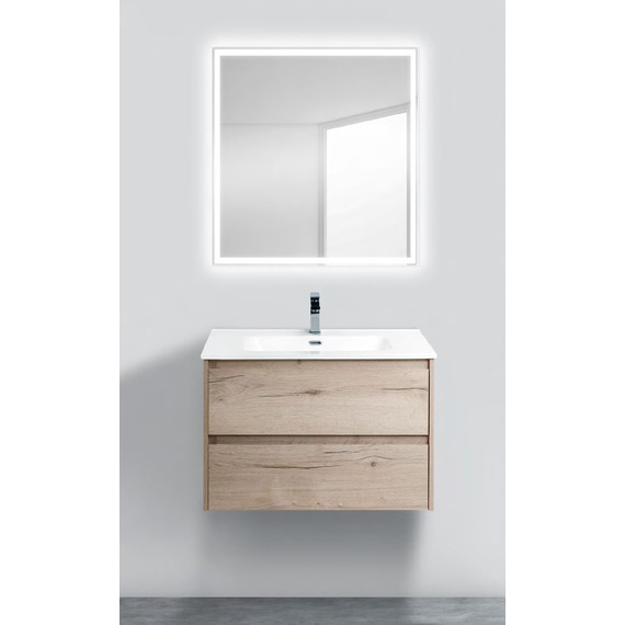 Тумба подвесная с раковиной BelBagno KRAFT-700-2C-SO-RGB 70 см, Rovere Galifax Bianco - фото 2
