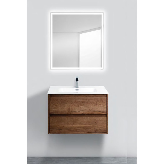 Тумба подвесная с раковиной BelBagno KRAFT-700-2C-SO-RT 70 см, Rovere Tabacco - фото, картинка 2 Тумба подвесная с раковиной BelBagno KRAFT-700-2C-SO-RT 70 см, Rovere Tabacco - фото 2