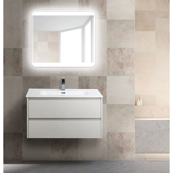 Тумба подвесная с раковиной BelBagno KRAFT-900-2C-SO-BO 90 см, Bianco Opaco - фото 2