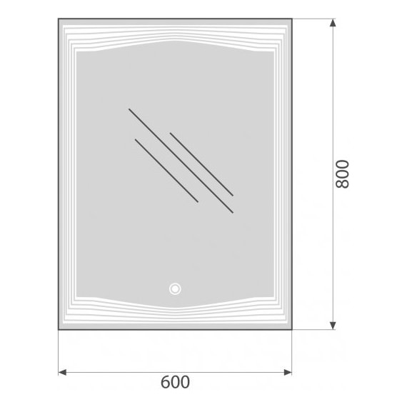 Зеркало BelBagno SPC-LNS-600-800-LED-TCH 60 см - фото 7