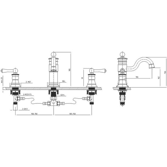 Смеситель для раковины Timo Adelia 6021/04F, черный антик - фото 5