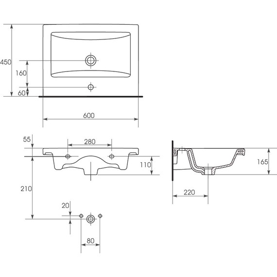 Тумба подвесная с раковиной Cersanit Lara 60 см 64133, 2 ящика, белый - фото, картинка 13 Тумба подвесная с раковиной Cersanit Lara 60 см 64133, 2 ящика, белый - фото 13