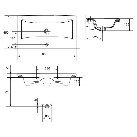 Тумба подвесная с раковиной Cersanit Lara 80 см 64137, 2 ящика, белый - фото, картинка 13 Тумба подвесная с раковиной Cersanit Lara 80 см 64137, 2 ящика, белый - фото 13