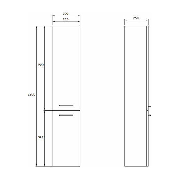 Пенал подвесной Cersanit Lara 30 см SB-SL-LAR/Wh, универсальный, белый - фото, картинка 7 Пенал подвесной Cersanit Lara 30 см SB-SL-LAR/Wh, универсальный, белый - фото 7