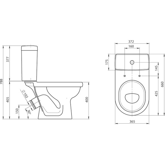 Унитаз-компакт Santeri Визит 1.P405.3.S00.00B.F с крышкой полипропилен - фото, картинка 3 Унитаз-компакт Santeri Визит 1.P405.3.S00.00B.F с крышкой полипропилен - фото 3