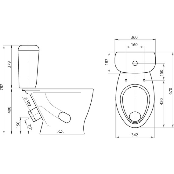Унитаз-компакт Santeri Воротынский 1.P401.7.S00.00B.F с крышкой полипропилен - фото 4