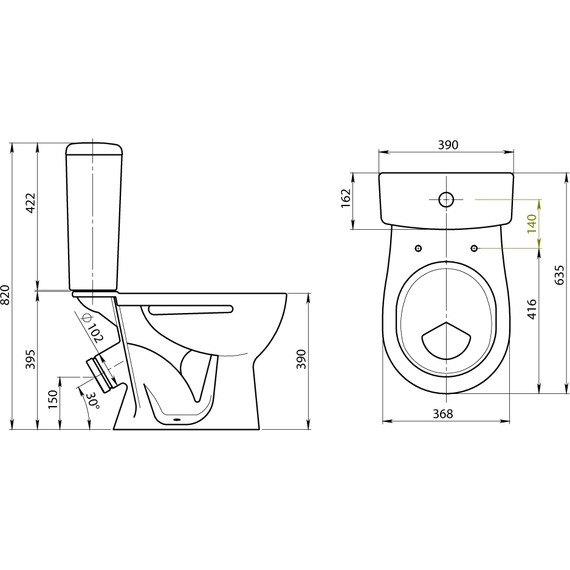 Унитаз-компакт Santeri Орион 1.P400.8.S00.00B.F с крышкой полипропилен - фото, картинка 3 Унитаз-компакт Santeri Орион 1.P400.8.S00.00B.F с крышкой полипропилен - фото 3