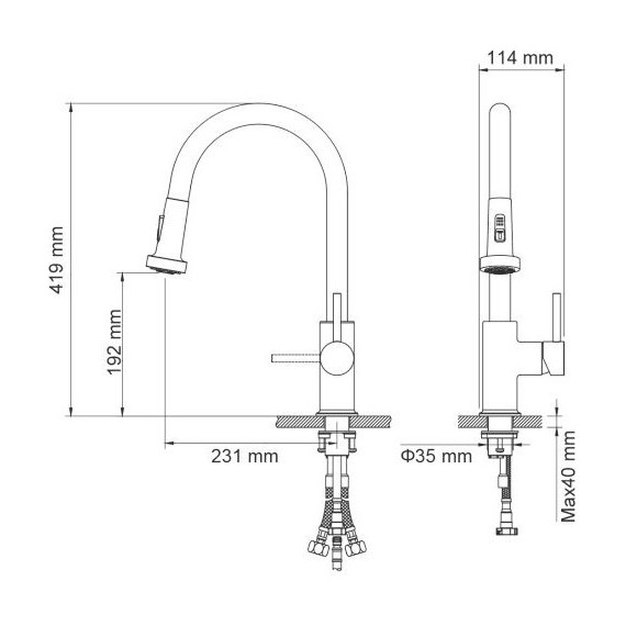 Смеситель для кухни Timo Saona 2316/03FL, черный - фото 9