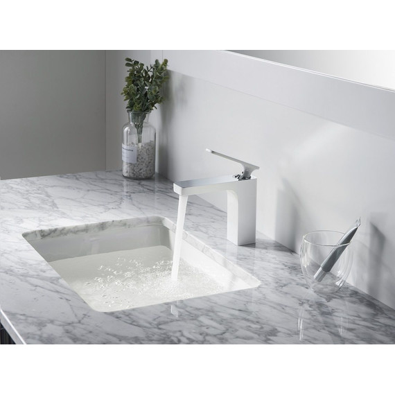 Смеситель для раковины Timo Torne 4361/00-16F, хром/белый - фото, картинка 4 Смеситель для раковины Timo Torne 4361/00-16F, хром/белый - фото 4