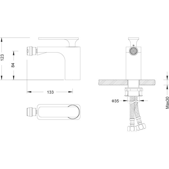 Смеситель для биде Timo Torne 4362/03F, черный - фото 6