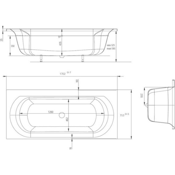 Ванна акриловая Jacob Delafon Elise 170х75 см E60279RU-01 - фото, картинка 7 Ванна акриловая Jacob Delafon Elise 170х75 см E60279RU-01 - фото 7