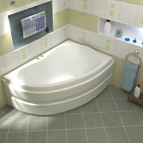 Ванна акриловая Bas Алегра 150x90 см R (на усиленном каркасе) - фото, картинка 5 Ванна акриловая Bas Алегра 150x90 см R (на усиленном каркасе) - фото 5