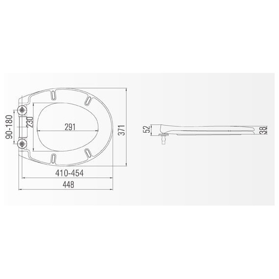 Унитаз подвесной AM.PM Bliss C551738WH с тонкой крышкой микролифт - фото 3