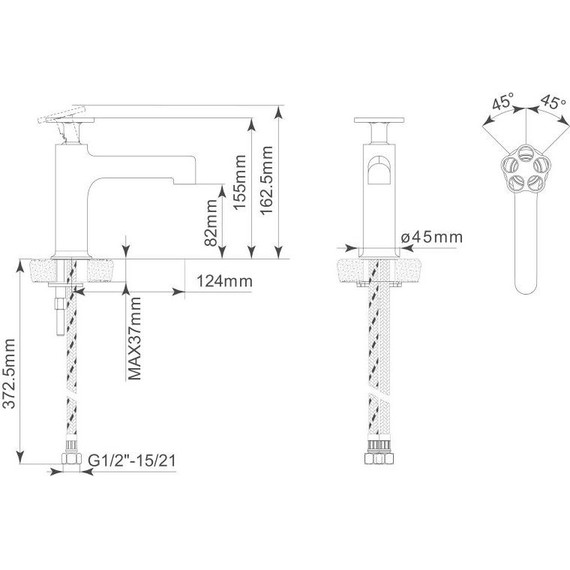 Смеситель для раковины BelBagno Roso ROS-LVM-CRM - фото, картинка 5 Смеситель для раковины BelBagno Roso ROS-LVM-CRM - фото 5