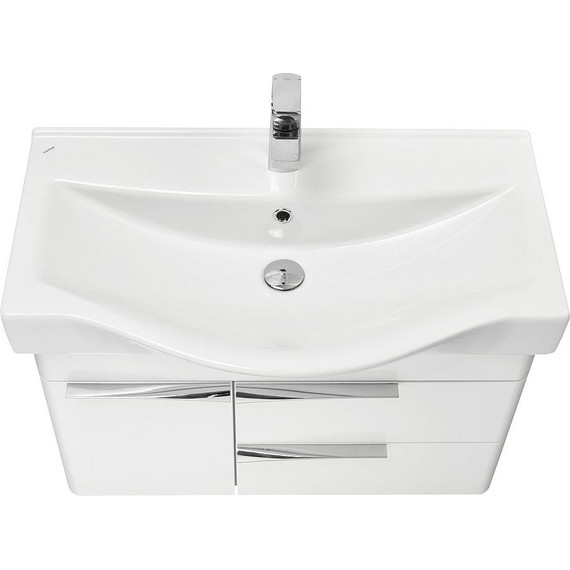 Тумба подвесная с раковиной Акватон Беверли 80 см 1A2355K0BV010, белый - фото 5