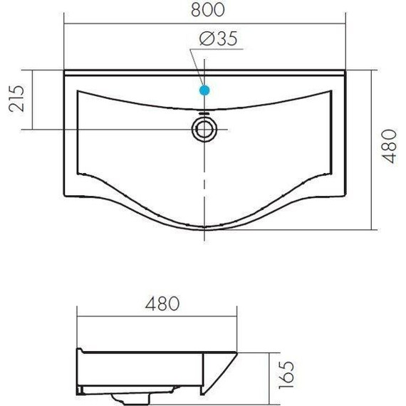 Тумба подвесная с раковиной Акватон Беверли 80 см 1A2355K0BV010, белый - фото 10