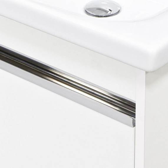 Тумба подвесная с раковиной Акватон Капри 80 см 1A2302K1KP010, белый - фото 7