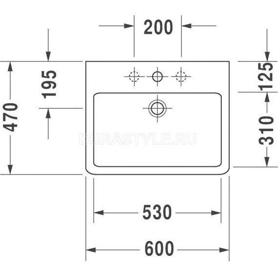 Раковина Duravit Vero 60 см 0454600000 - фото 9