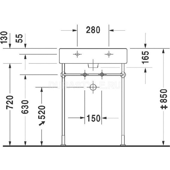 Раковина Duravit Vero 60 см 0454600000 - фото 11
