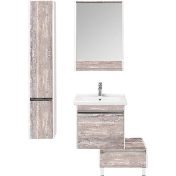 Комод напольный Акватон Капри 80 см 1A231103KPDA0, белый/бетон пайн - фото 2