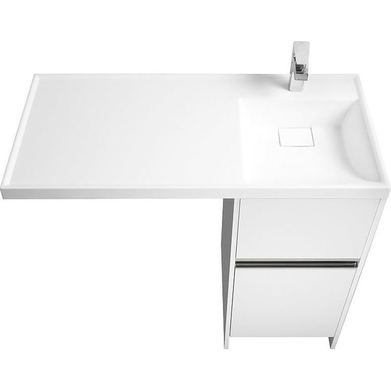 Тумба напольная с раковиной-столешницей Акватон Лондри 105 см 1A2360K1LH010 (раковина справа) - фото, картинка 5 Тумба напольная с раковиной-столешницей Акватон Лондри 105 см 1A2360K1LH010 (раковина справа) - фото 5