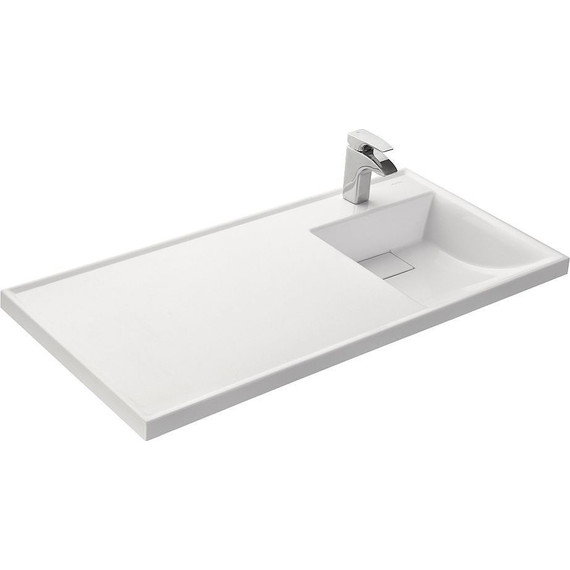 Тумба напольная с раковиной-столешницей Акватон Лондри 105 см 1A2360K1LH010 (раковина справа) - фото, картинка 6 Тумба напольная с раковиной-столешницей Акватон Лондри 105 см 1A2360K1LH010 (раковина справа) - фото 6